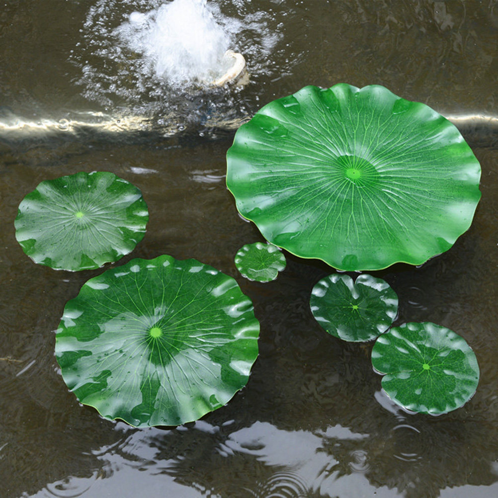 Aquarium Fish In Pond - 10 Adet Simülatif Lotus Yaprağı Gölet
