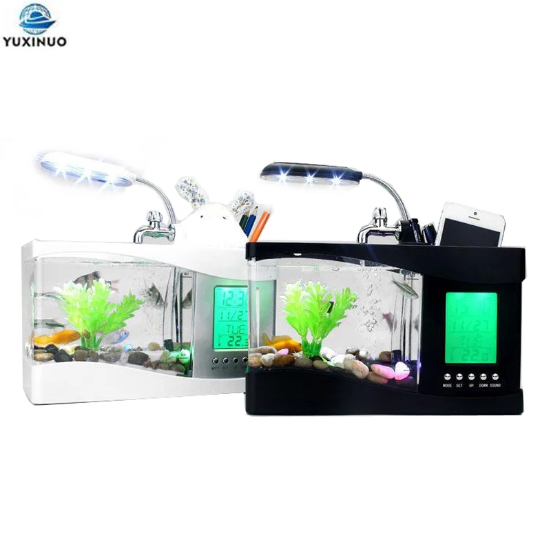Aquarium Fish Electric - USB Masaüstü Mini Akvaryum Balık Tankı