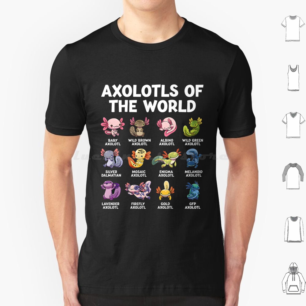 Aquarium Fish World - Dünya Axolotls T Shirt 6xl Pamuk