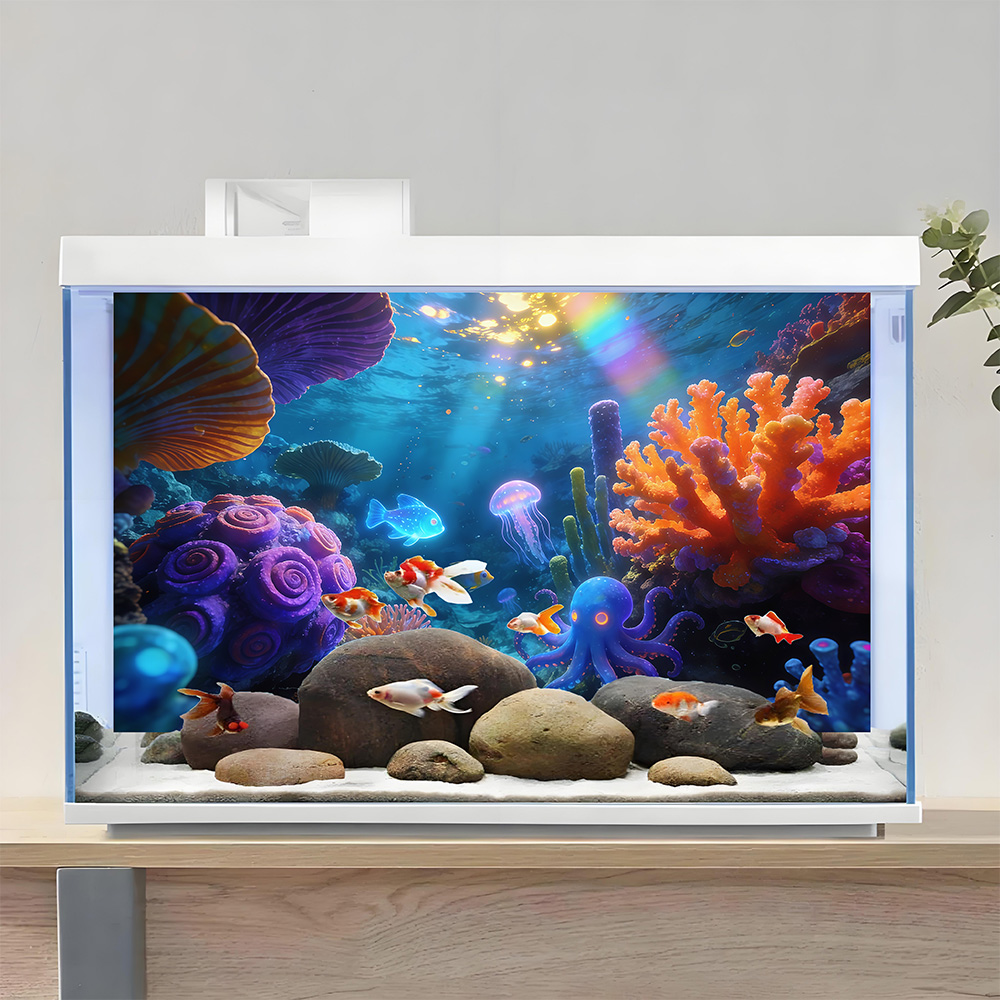 Gökkuşağı ışığı altında su alt - Aquarium Fish World incelemesi ve fiyatı
