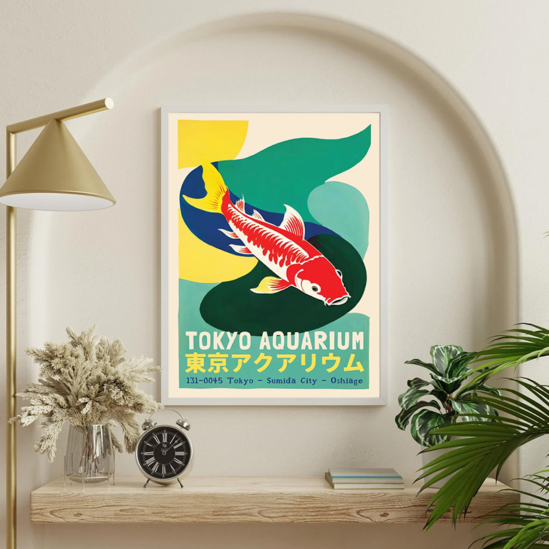 Japonya Estetik Balık Posteri  - Aquarium Fish Japan incelemesi ve fiyatı